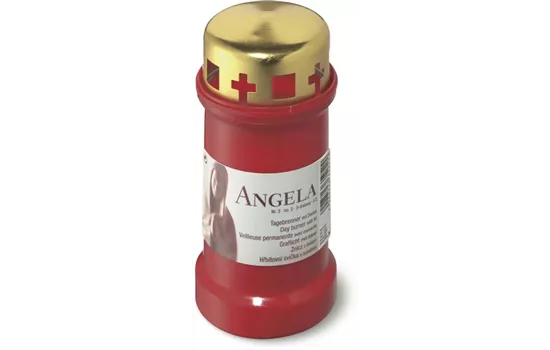 Grablicht Angela Nr3 mit Deckel Rot