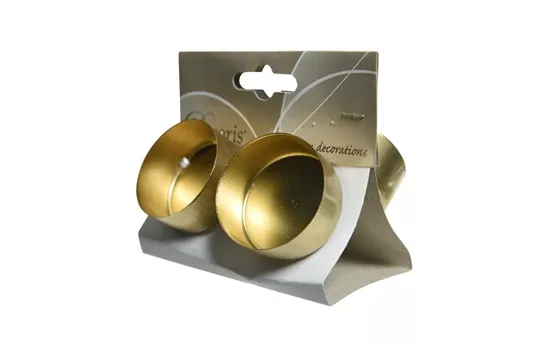 Metall Teelicht mit Dorn 7,5cm gold