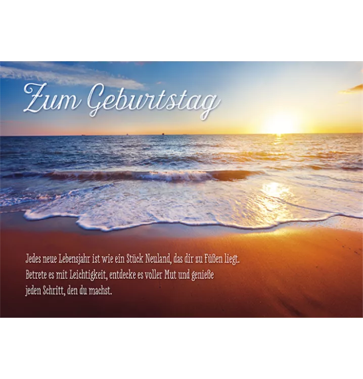 Zum Geburtstag Doppelkarte, Grafik Werkstatt, Grußkarten Online