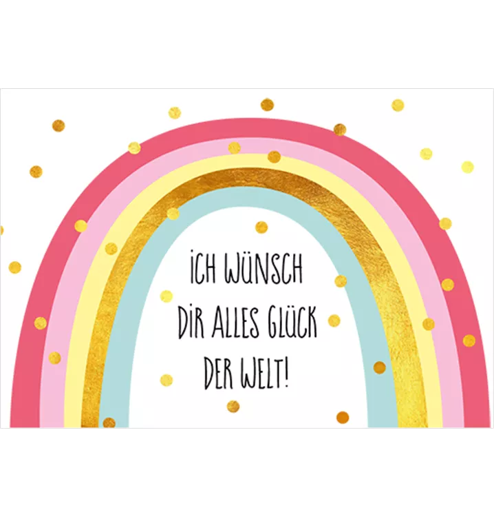 Ich wünsch dir alles Glück der Welt! MiniKarte, Grafik Werkstatt