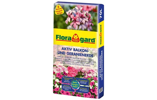 Floragard Aktiv Grünpflanzen und Palmenerde, Spezialerde mit 3Monate