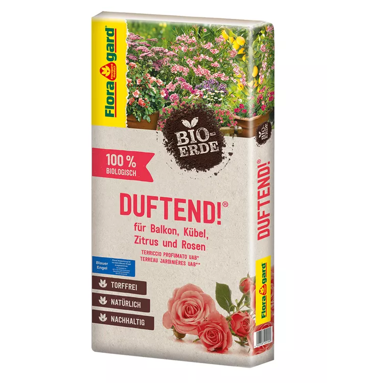 Floragard BioErde Duftend, Torffreie Bio Erde, Für Rosen