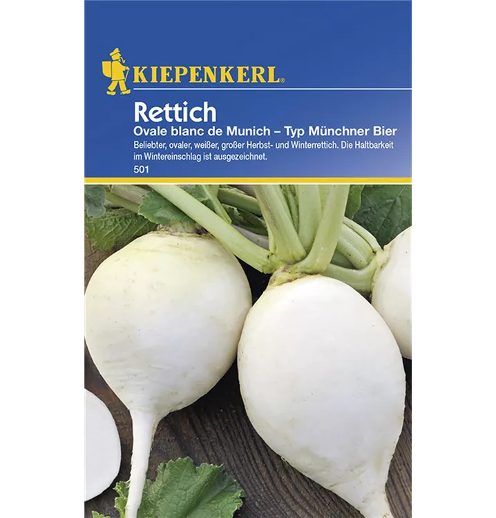 Rettich Ovale Blanc de Munich - Kiepenkerl