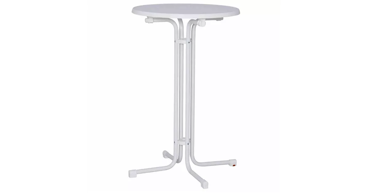 MFG Bistro Stehtisch klappbar 70cm weiß 1A Garten Ammer