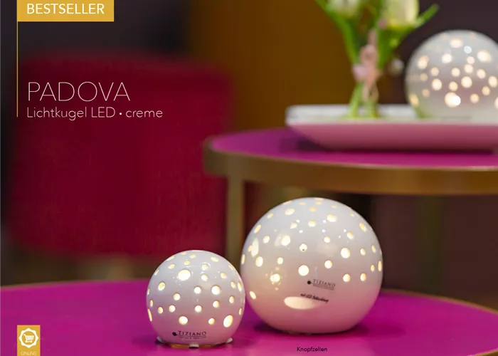 Lichtkugel Padova LED creme