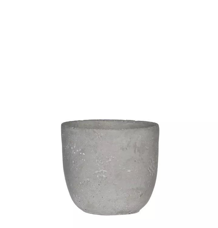 Jimmy Übertopf Cement rund grau, MICA Decorations, Blumentöpfe Online
