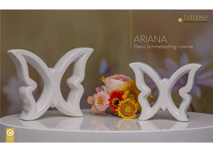 Schmetterling Ariana offen weiß-creme