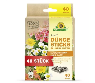 Azet Düngesticks für Blühpflanzen 40 Stück