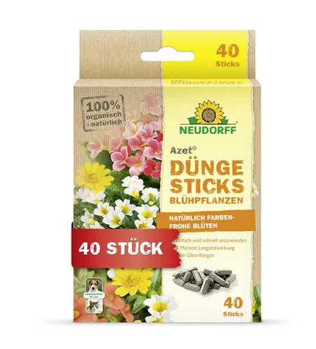 Azet Düngesticks für Blühpflanzen 40 Stück