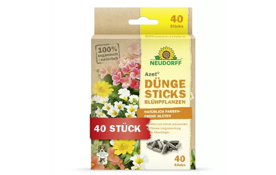 Azet Düngesticks für Blühpflanzen 40 Stück
