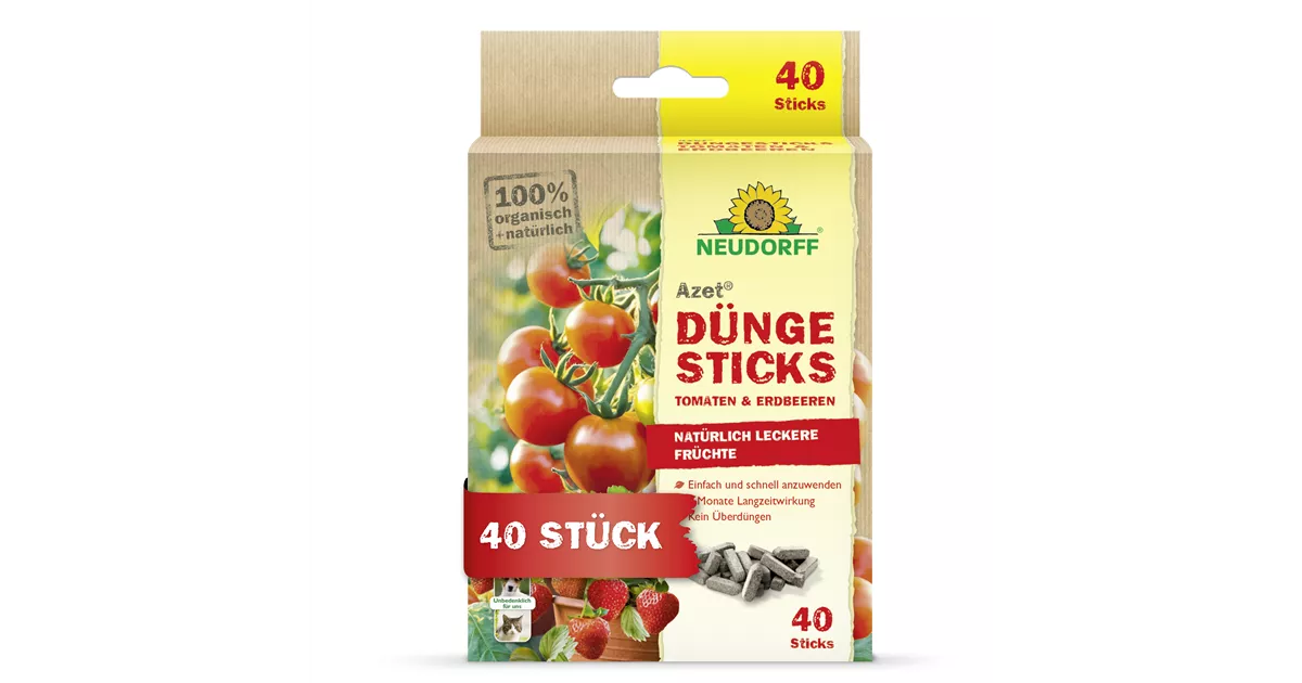 Azet Dngesticks fr Tomaten & Erdbeeren, Neudorff, Dnger Online und vor  Ort kaufen - 1A Garten Ammer