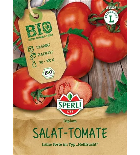 BIO Salat-Tomate, Hellfrucht, F1