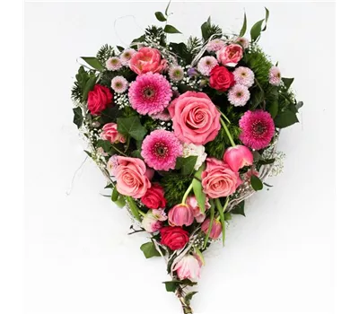 Herz gesteckt rosa