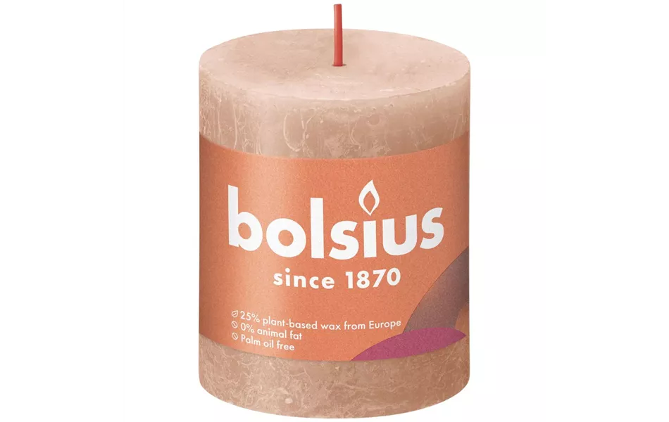 Stumpenkerze 80/68 Rustik Cremiges Karamell