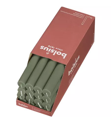 Tafelkerze 270/23 Rustik Olivgrün