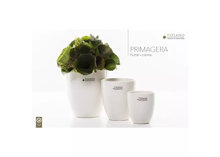 Blumentopf Primagera weiß-creme