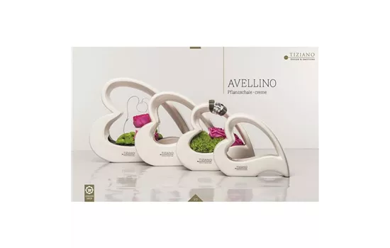 Deko Herzschale Avellino weiß-creme