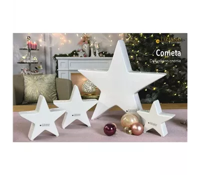 Deko Stern Cometa creme