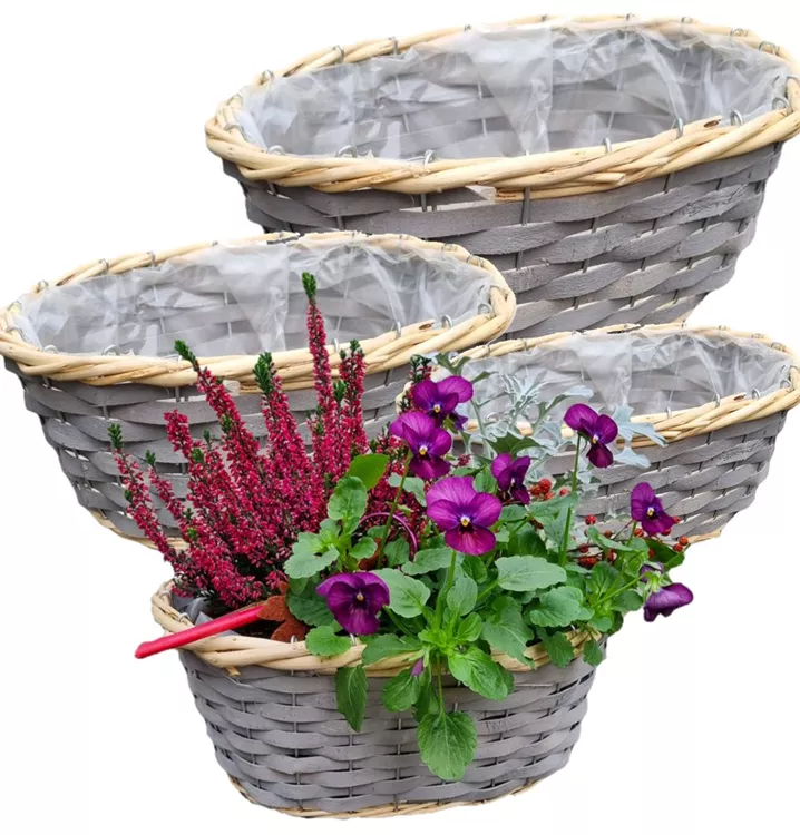 Pflanzkorb mit Folie