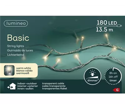 LED Basic Lichterkette warm weiß 180LED