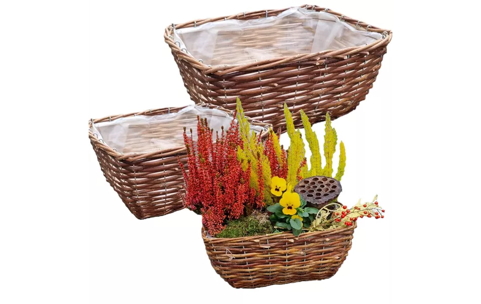 Spaltweiden-Pflanzkorb rechteckig natur