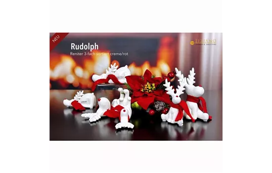 Rentier Rudolph liegend creme Rentier Rudolph liegend creme