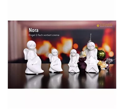 Engel Nora mit Stern stehend creme Engel Nora mit Stern stehend creme