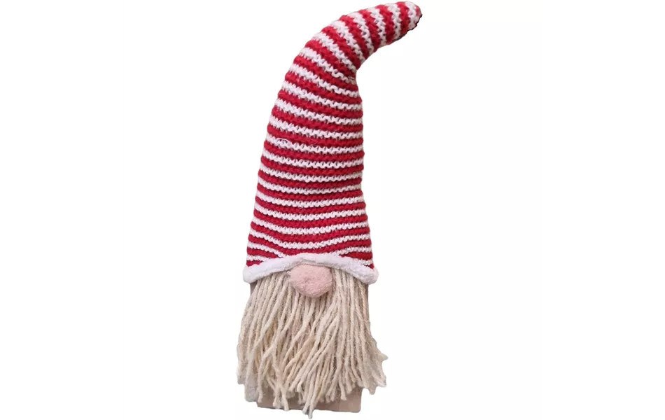 Wichtel 8x5xH32cm,rot-weiss