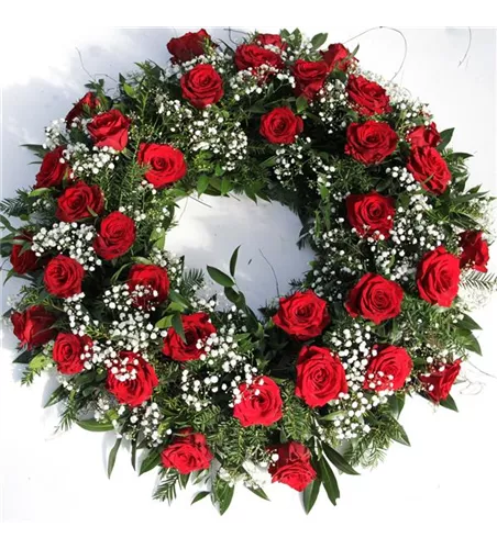 Kranz rundgesteckt rot