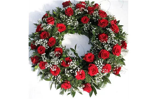 Kranz rundgesteckt rot