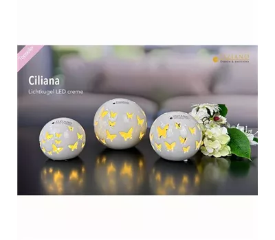 Lichtkugel Ciliana LED creme