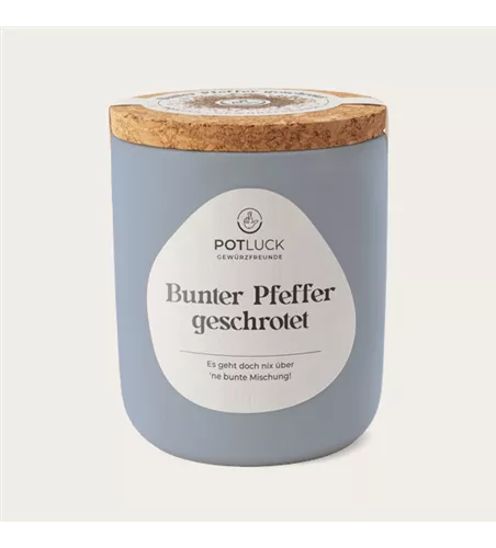 Bunter Pfeffer geschrotet