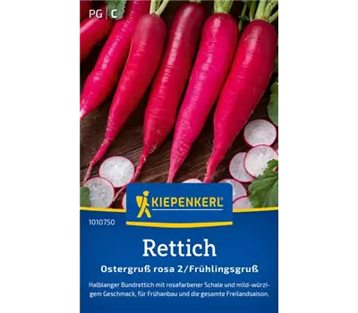 Rettich Ostergruß rosa 2 / Frühlingsgruß
