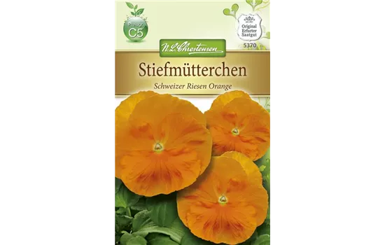 Stiefmütterchensamen 'Schweizer Riesen Orange Sonne'