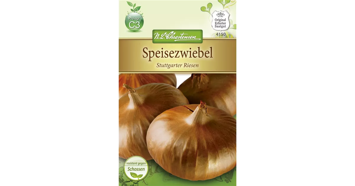 Zwiebelsamen 'Stuttgarter Riesen', Allium cepa 'Stuttgarter Riesen' - 1A  Garten Ammer