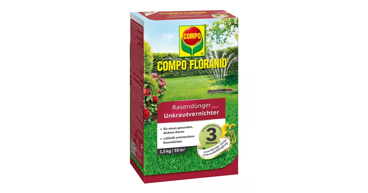 Compo FLORANID Rasendnger plus Unkrautvernichter - 1A Garten Ammer