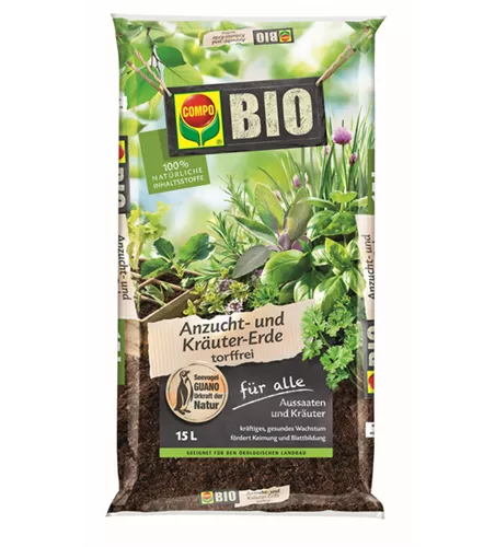 Compo BIO Anzucht- und Kräutererde torffrei 