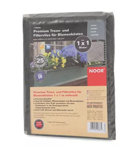 Premium Blumenkastenvlies 1x1 m 90 g/m² dunkelgrau