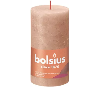 Stumpenkerze 130/68 Rustik Cremiges Karamell