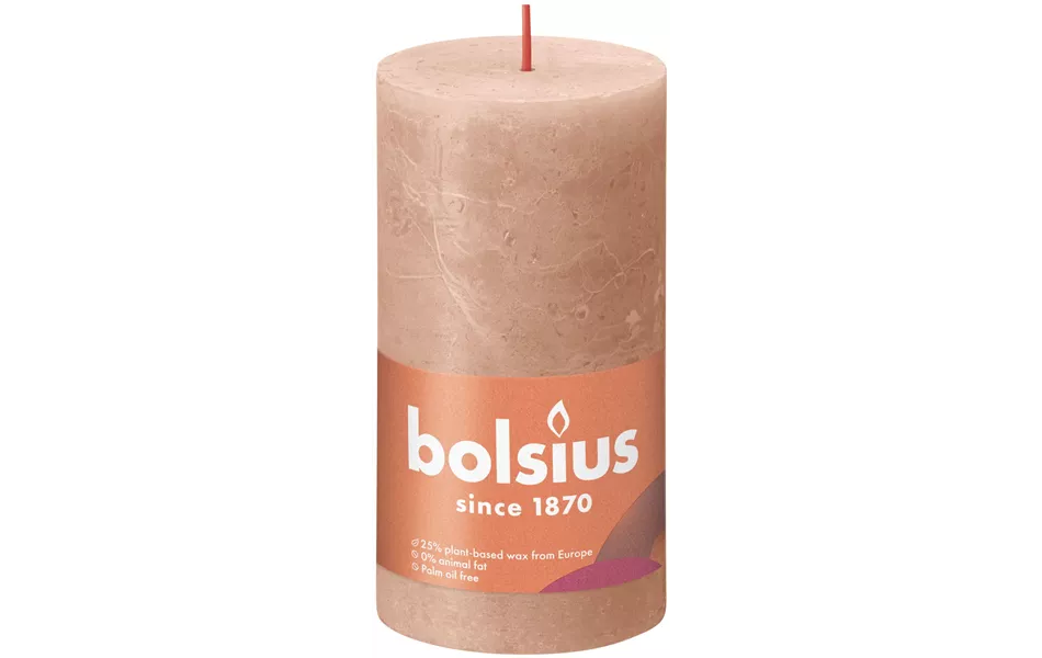 Stumpenkerze 130/68 Rustik Cremiges Karamell