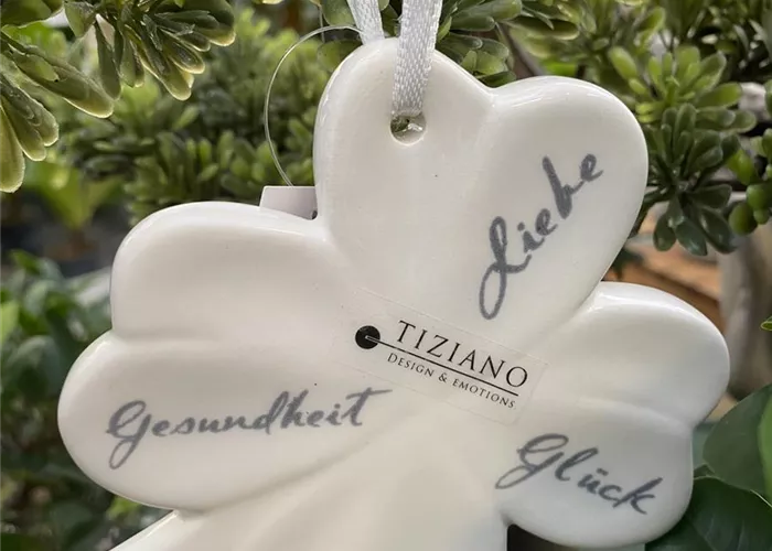 Hänger Glücksblatt Alegra mit Decal creme