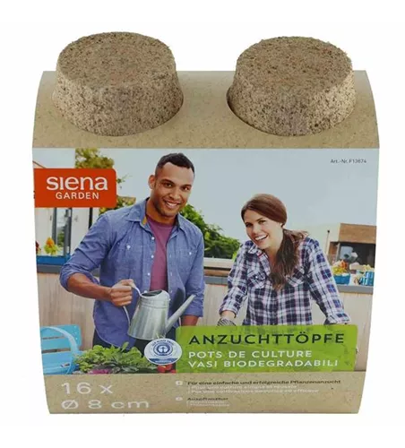 16 Bio-Anzuchttöpfe Ø 8cm 16 Bio-Anzuchttöpfe Ø 8cm