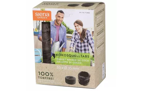 50 Kokosquelltöpfe mit Netz Ø35 mm 50 Kokosquelltöpfe mit Netz Ø35 mm