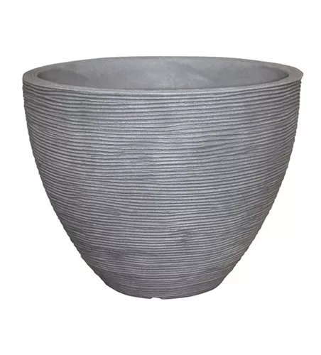 Rillentopf rund beton D40cm H31cm Rillentopf rund beton D40cm H31cm