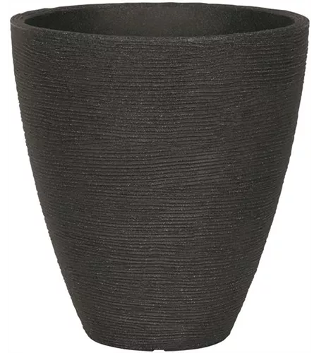 Rillentopf rund anthrazit D40cm H42cm