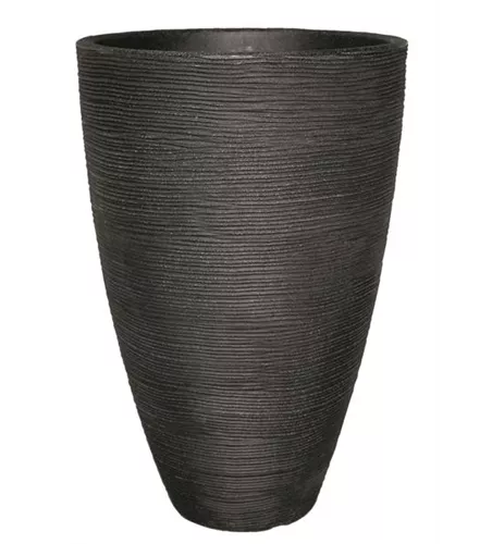Rillentopf rund anthrazit D40cm H60cm