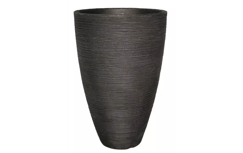 Rillentopf rund anthrazit D40cm H60cm