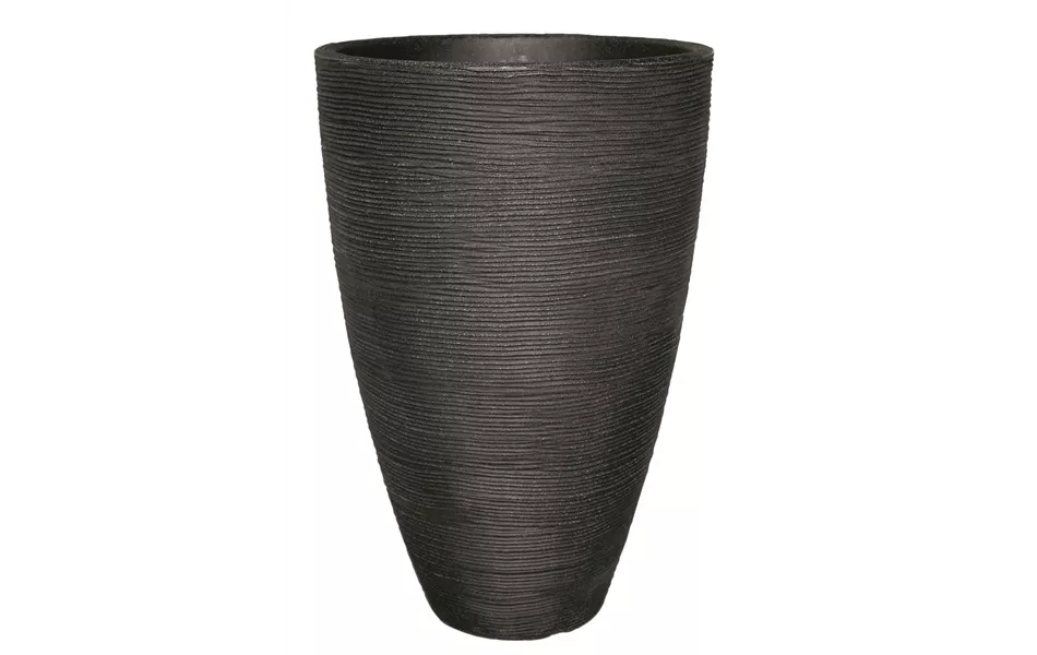 Rillentopf rund anthrazit D40cm H60cm