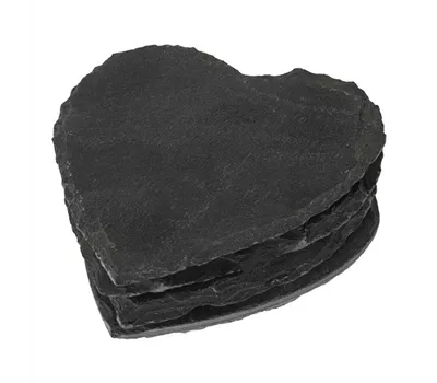 Schiefer Herz Untersetzer 4 Stück