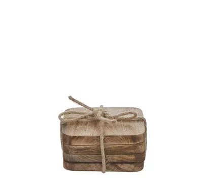 Duko Holz Untersetzer 4 Stk l10xb10xh5cm Duko Holz Untersetzer 4 Stk l10xb10xh5cm
